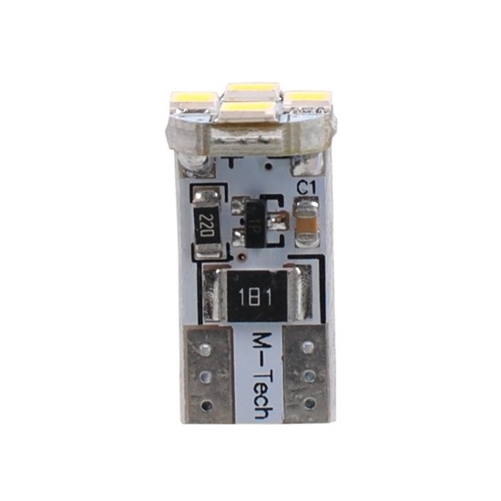 T10 W5W 12V W2,1x9,5d LED 4xSMD3528 ΛΕΥΚΟ (ΚΑΡΦΩΤΟ CAN-BUS) OSRAM LED BLISTER 2ΤΕΜ. M-TECH