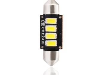 ΛΑΜΠΑΚΙΑ ΠΛΑΦΟΝΙΕΡΑΣ C5W/C10W 12V 2W SV8,5 36mm CAN-BUS+RADIATOR LED 4xSMD5730 ΛΕΥΚΟ BLISTER 1τεμ
