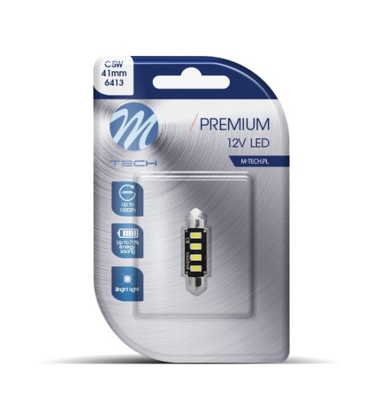 ΛΑΜΠΑΚΙΑ ΠΛΑΦΟΝΙΕΡΑΣ C5W/C10W 12V 2W SV8,5 41mm CAN-BUS+RADIATOR LED 4xSMD5730 ΛΕΥΚΟ BLISTER 1ΤΕΜ.