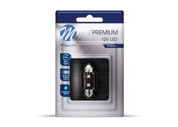 ΛΑΜΠΑΚΙ ΠΛΑΦΟΝΙΕΡΑΣ C5W/C10W 12V 6W SV8,5 36mm CAN-BUS+RADIATOR LED 2xHP CREE ΛΕΥΚΟ BLISTER - 1 ΤΕΜ.