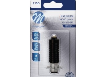 P15d 12V 15W 2x3570SMD LED 1.400lm 6.000K M-TECH - 1 ΤΕΜ.
