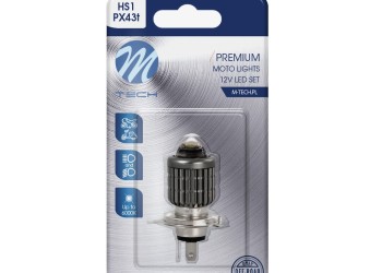 HS1 12V PX43t 15W 2x3570SMD LED 1.400lm 6.000K M-TECH - 1 ΤΕΜ.