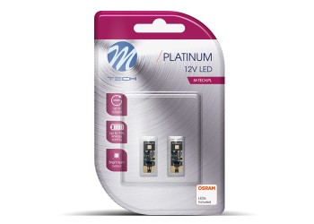 T10 W5W 12V W2.1x9.5d 1,6W 2xHP LED ΛΕΥΚΟ CAN-BUS BLISTER 2ΤΕΜ. M-TECH