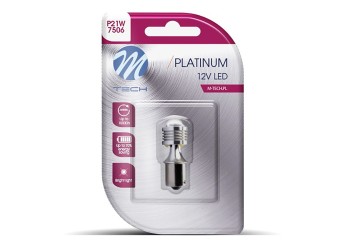 P21W 12/24V Ba15s 3W 120lm 4xHP LED OSRAM OPTO ΠΟΡΤΟΚΑΛΙ BLISTER  M-TECH 1 ΤΕΜ.