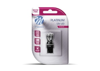 W21W (T20) 12/24V W3x16d 14xSMD2835 LED ΚΟΚΚΙΝΟ CAN-BUS BLISTER​  M-TECH - 1 ΤΕΜ.