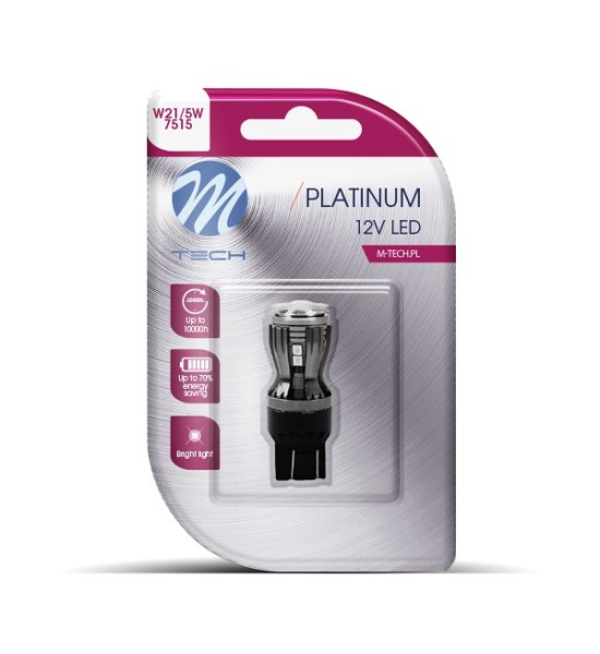 W21/5W (T20) 12/24V W3x16q 14xSMD2835 LED ΚΟΚΚΙΝΟ CAN-BUS BLISTER​  M-TECH - 1 ΤΕΜ.