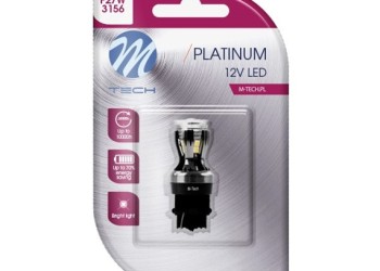 P27W 3156 12/24V W2.5x16d 3,3W 14xSMD LED ΛΕΥΚΟ CANBUS BLISTER  M-TECH - 1ΤΕΜ.
