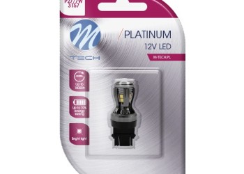 P27/7W 3157 12/24V W2.5x16q 4,2W 14xSMD LED ΛΕΥΚΟ CANBUS BLISTER  M-TECH -1ΤΕΜ.