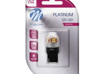 P27W 3156 12/24V W2.5x16d 1,5W 15xSMD LED ΛΕΥΚΟ CANBUS BLISTER M-TECH -  1ΤΕΜ.