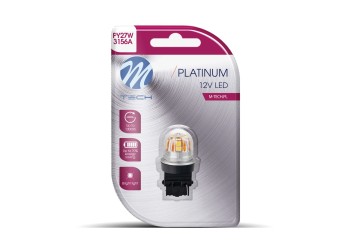 PY27W 12/24V W2.5x15d 15x2835SMD LED CAN-BUS ΠΟΡΤΟΚΑΛΙ PLATINIUM  M-TECH -   1 ΤΕΜ