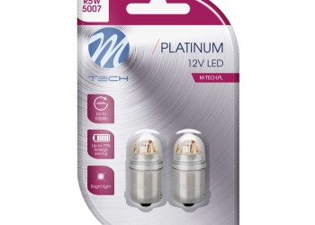 ΛΑΜΠΑΚΙΑ R5W 12/24V BA15s 5x2835SMD LED CAN-BUS ΛΕΥΚΟ (ΜΟΝΟΠΟΛΙΚΟ-ΦΟΥΝΤΟΥΚΙ) PLATINIUM BLISTER  M-TECH - 2 ΤΕΜ.