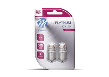 ΛΑΜΠΑΚΙΑ R5W 12/24V BA15s 5x2835SMD LED CAN-BUS ΠΟΡΤΟΚΑΛΙ (ΜΟΝΟΠΟΛΙΚΟ-ΦΟΥΝΤΟΥΚΙ) PLATINIUM BLISTER  M-TECH - 2 ΤΕΜ.