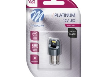 P21W 12/24V BA15s 6xSMD3020 CAN-BUS ΛΕΥΚΟ LIMITED BLACK  M-TECH - 1 ΤΕΜ.