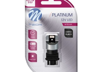 P27/7W 3157 12/24V W2.5x16d 6xSMD3020 CAN-BUS ΚΟΚΚΙΝΟ LIMITED BLACK BLISTER M-TECH - 1 Τεμ.