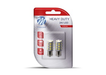 R5W/R10W 24V 5,9W BA15s LED 24xSMD5050 ΛΕΥΚΟ (ΜΟΝΟΠΟΛΙΚΟ) BLISTER 2ΤΕΜ. M-TECH