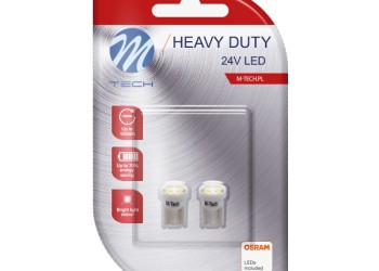 T10 W5W 24V W1,2x9,5d LED 4xSMD3528 ΛΕΥΚΟ ΔΙΑΘΛΑΣΗ (ΚΑΡΦΩΤΟ ΑΚΑΛΥΚΟ) HEAVY DUTY BLISTER 2ΤΕΜ. M-TECH