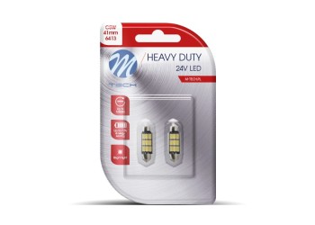 ΛΑΜΠΑΚΙΑ ΠΛΑΦΟΝΙΕΡΑΣ C5W 24V SV8,5 41mm 9xSMD5630 LED ΛΕΥΚΟ HEAVY DUTY BLISTER  M-TECH - 2 ΤΕΜ.