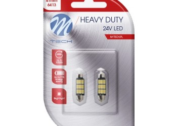 ΛΑΜΠΑΚΙΑ ΠΛΑΦΟΝΙΕΡΑΣ C5W 24V SV8,5 41mm 9xSMD5630 LED ΛΕΥΚΟ HEAVY DUTY BLISTER  M-TECH - 2 ΤΕΜ.