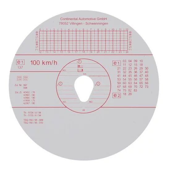 ΤΑΧΟΓΡΑΦΟΙ KIENZLE VDO 100km/h 100ΤΕΜ