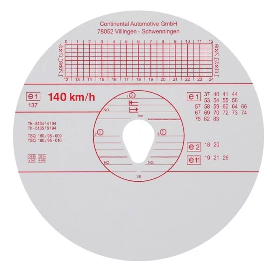 ΤΑΧΟΓΡΑΦΟΙ KIENZLE VDO 140km/h 100ΤΕΜ