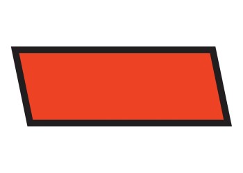 ΑΝΑΚΛΑΣΤΙΚΟ ΑΥΤΟΚΟΛΛΗΤΟ ΚΟΚΚΙΝΟ ΜΕ ΜΑΥΡΟ ΠΕΡΙΓΡΑΜΜΑ 120x307mm - 1 ΤΕΜ.