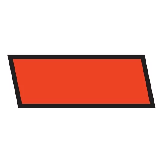 ΑΝΑΚΛΑΣΤΙΚΟ ΑΥΤΟΚΟΛΛΗΤΟ ΚΟΚΚΙΝΟ ΜΕ ΜΑΥΡΟ ΠΕΡΙΓΡΑΜΜΑ 120x307mm - 1 ΤΕΜ.