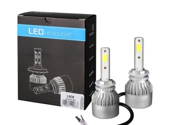 H27 880 LED SET C6 9-32V 6.500K 10.000lm 4 X 10W ΛΑΜΠΑ ΜΕ COB EPISTAR 1021 LED ΚΑΙ ΑΝΕΜΙΣΤΗΡΑΚΙ M-TECH - 2 ΤΕΜ.