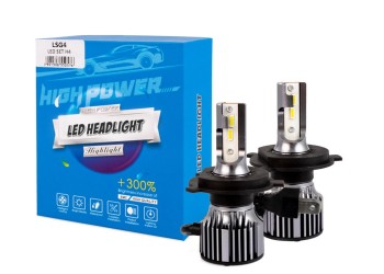 H4  12>24V 6.500K 5.000lm 50W CSP1860 LED LSG SERIES +300% KIT M-TECH - 2 ΤΕΜ.