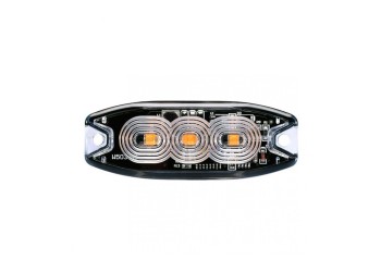 Amio - ΣΤΡΟΜΠΟ 12/24V 8x3x0,9cm ΠΟΡΤΟΚΑΛΙ 3LED 9W (3x3W) R65 R10 - 1 ΤΕΜ. (02297/AM)