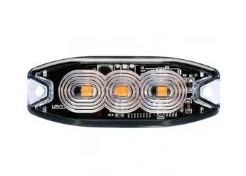 Amio - ΣΤΡΟΜΠΟ 12/24V 8x3x0,9cm ΠΟΡΤΟΚΑΛΙ 3LED 9W (3x3W) R65 R10 - 1 ΤΕΜ. (02297/AM)