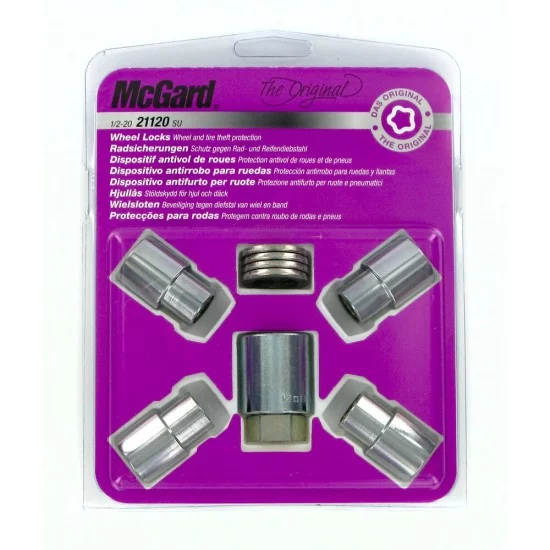 Lampa - Παξιμάδια ασφάλειας με ίσια κεφαλή τύπου 1/2x20 15/35mm για αυτοκίνητα, κατασκευασμένα από ανθεκτικό υλικό για μέγιστη ασφάλεια και σταθερότητα κατά τη στερέωση τροχών και άλλων εξαρτημάτων – 21 τεμ. (L.MG21120SU J010)