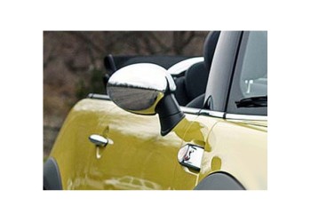 ΚΑΠΑΚΙΑ ΚΑΘΡΕΠΤΩΝ ΓΙΑ MINI CLUBMAN HB 3D R55 2007-2014 / COOPER R56 / R57 / R58 / R59 / COUNTRYMAN ΧΡΩΜΙΟ 2ΤΕΜ ΜΕΤΑΛΛΙΚΑ
