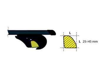 KIT ΑΚΡΑ (ΠΟΔΙΑ) ΓΙΑ ΣΙΔΕΡΕΝΙΕΣ ΜΠΑΡΕΣ NORDRIVE SW ME ΚΛΕΙΔΙ - 4 TEM.