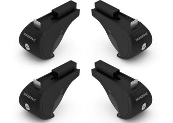 KIT ΑΚΡΑ (ΠΟΔΙΑ) ΓΙΑ ΜΠΑΡΕΣ NORDRIVE ΑΛΟΥΜΙΝΙΟΥ SW 4ΤΜΧ ΜΕ ΚΛΕΙΔΙ RAIL KIT ALU