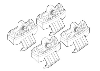 ΑΚΡΑ ΓΙΑ ΜΠΑΡΕΣ NORDRIVE ΓΙΑ ABARTH / FIAT 500E 3D 05/2023+ - 4 τεμ.