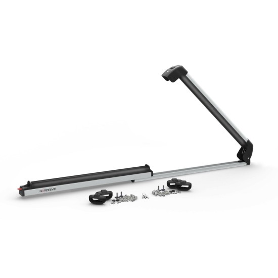 Nordrive - Βάση Σκι Οροφής Pro‑Slider EVO PS‑60 Silver σε Ασημί Χρώμα με Αντικλεπτικό Σύστημα και Συρόμενη Λειτουργία σε Διαστάσεις 800x50x135 mm για 6 ζευγάρια σκι ή 4 snowboard - 1 τεμ. (N40000)