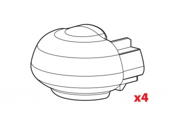 Ανταλλακτικά Καπάκια για μπάρες οροφής Alumia, Rail-Pro, In-Rail Alu (4 τεμ.)