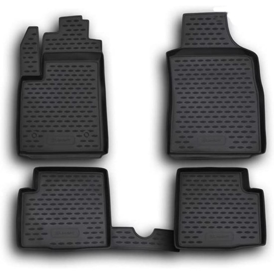 ΠΑΤΑΚΙΑ ΣΕ ΣΚΑΦΗ TPE ΛΑΣΤΙΧΟ ΓΙΑ FIAT 500 2007-2015  ΣΕ ΜΑΥΡΟ ΧΡΩΜΑ NOVLINE - 4 ΤΕΜ.