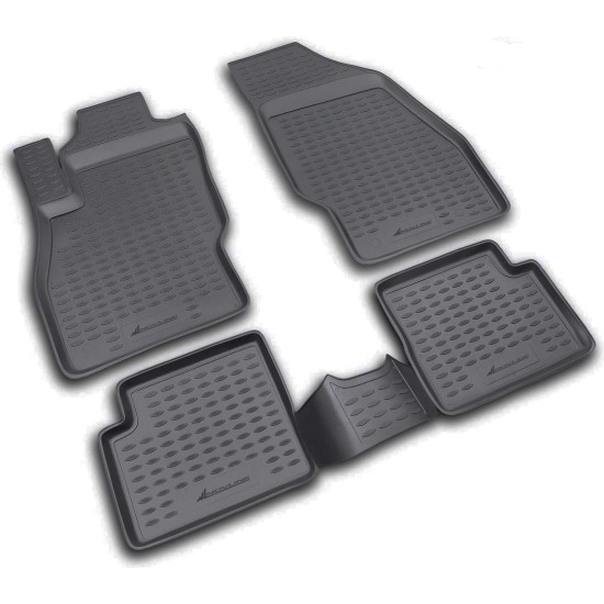 ΠΑΤΑΚΙΑ ΣΕ ΣΚΑΦΗ TPE ΛΑΣΤΙΧΟ ΓΙΑ OPEL CORSA D 09/2006-2014 / OPEL CORSA E 2014-2019  ΣΕ ΜΑΥΡΟ ΧΡΩΜΑ NOVLINE - 4 ΤΕΜ.