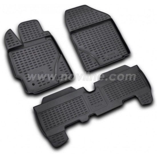 ΠΑΤΑΚΙΑ ΣΕ ΣΚΑΦΗ TPE ΛΑΣΤΙΧΟ ΓΙΑ TOYOTA YARIS 01/2006-09/2011  ΣΕ ΜΑΥΡΟ ΧΡΩΜΑ NOVLINE - 4 ΤΕΜ.