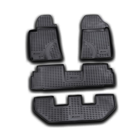 ΠΑΤΑΚΙΑ ΣΕ ΣΚΑΦΗ TPE ΛΑΣΤΙΧΟ ΓΙΑ TOYOTA COROLLA VERSO 2004-2009  ΣΕ ΜΑΥΡΟ ΧΡΩΜΑ NOVLINE - 4 ΤΕΜ.