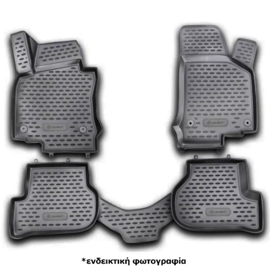 ΠΑΤΑΚΙΑ ΣΕ ΣΚΑΦΗ TPE ΛΑΣΤΙΧΟ ΓΙΑ VW GOLF 6 2009-2012  ΣΕ ΜΑΥΡΟ ΧΡΩΜΑ NOVLINE - 4 ΤΕΜ.