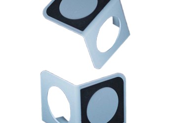 ΣΤΑΘΕΡΟΠΟΙΗΤΗΣ / ΔΙΑΧΩΡΙΣΤΙΚΟ STOPPER NOOK ΓΙΑ ΤΟ ΠΟΡΤ ΜΠΑΓΚΑΖ ΑΠΟ ΠΛΑΣΤΙΚΟ ΣΕ ΓΚΡΙ ΧΡΩΜΑ ΜΕ ΑΝΤΙΟΛΙΣΘΗΤΙΚΑ ΜΑΞΙΛΑΡΑΚΙΑ ΚΑΙ ΑΥΤΟΚΟΛΛΗΤΑ ΤΥΠΟΥ VELCRO RATI - 2 ΤΕΜ.