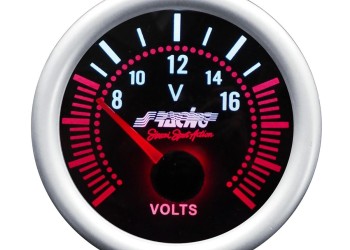 ΒΟΛΤΟΜΕΤΡΟ 52mm 2 INCH ΜΑΥΡΟ ΜΕ ΚΟΚΚΙΝΟ ΦΩΤΙΣΜΟ