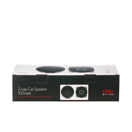 ΗΧΕΙΑ 2 ΔΡΟΜΩΝ 4inc 100mm ΣΤΡΟΓΓΥΛΑ 100W 86dB OSIO - 2 ΤΕΜ.