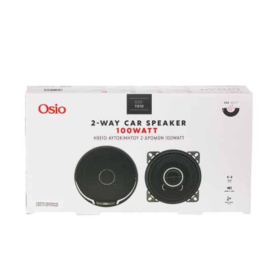 ΗΧΕΙΑ 2 ΔΡΟΜΩΝ 4inc 100mm ΣΤΡΟΓΓΥΛΑ 100W 86dB OSIO - 2 ΤΕΜ.