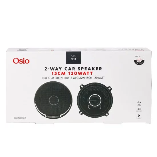 ΗΧΕΙΑ 2 ΔΡΟΜΩΝ 5,25inc 130mm ΣΤΡΟΓΓΥΛΑ 120W 86dB OSIO - 2 ΤΕΜ.