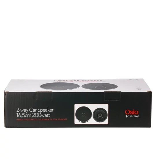 ΗΧΕΙΑ 2 ΔΡΟΜΩΝ 6,5inc 165mm ΣΤΡΟΓΓΥΛΑ 200W 86dB OSIO - 2 ΤΕΜ.