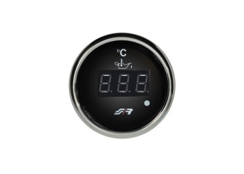 ΟΡΓΑΝΟ ΘΕΡΜΟΚΡΑΣΙΑΣ ΛΑΔΙΟΥ ΨΗΦΙΑΚΟ ΜΑΥΡΟ ΜΕ ΔΑΚΤΥΛΙΔΙ ΧΡΩΜΙΟ 52mm SIMONI RACING - 1 TEM.