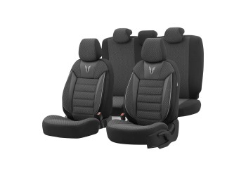 Amio - ΚΑΛΥΜΜΑΤΑ ΚΑΘΙΣΜΑΤΩΝ OTOM TORO 902 BLACK/SMOKED ΜΑΥΡΟ/ΓΚΡΙ ΥΦΑΝΤΟ ΥΦΑΣΜΑ SET - 1 σετ. (OT76893/AM)